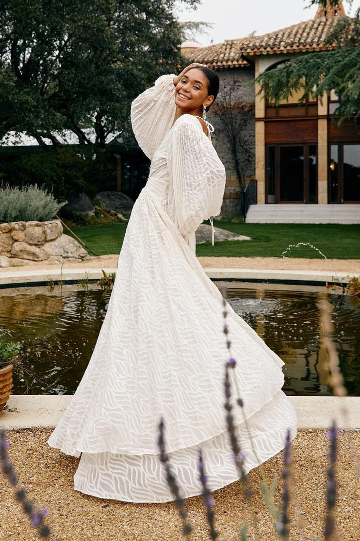 Florie | Women's Elegant Long V-Neck Maxi Dress