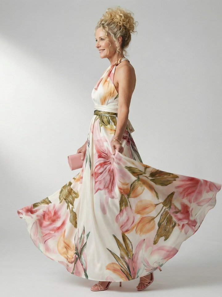 Amiel | Women's Light Floral Maxi Dress