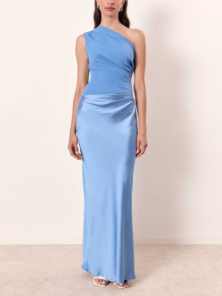 Anita | Women's Chic One-Shoulder Pleated Maxi Dress for Parties