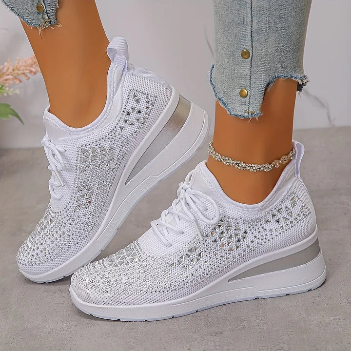 Lauryn | Women's Cushioned Lace-Up Ultra Comfortable Orthopedic Trainers
