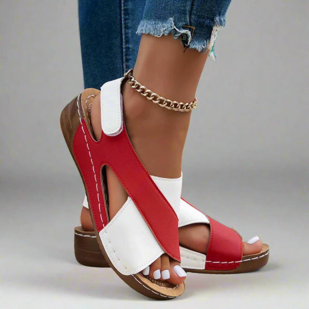 Alwine | Women's Slip-Resistant Open-Toe Elegant Wedge Shoes Made of Premium Material
