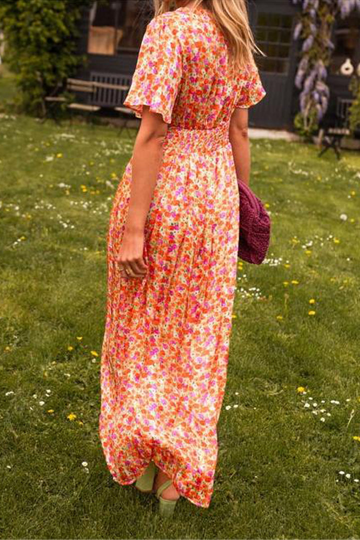 Bianca | Women's Elegant Long Maxi Dress with V-Neck