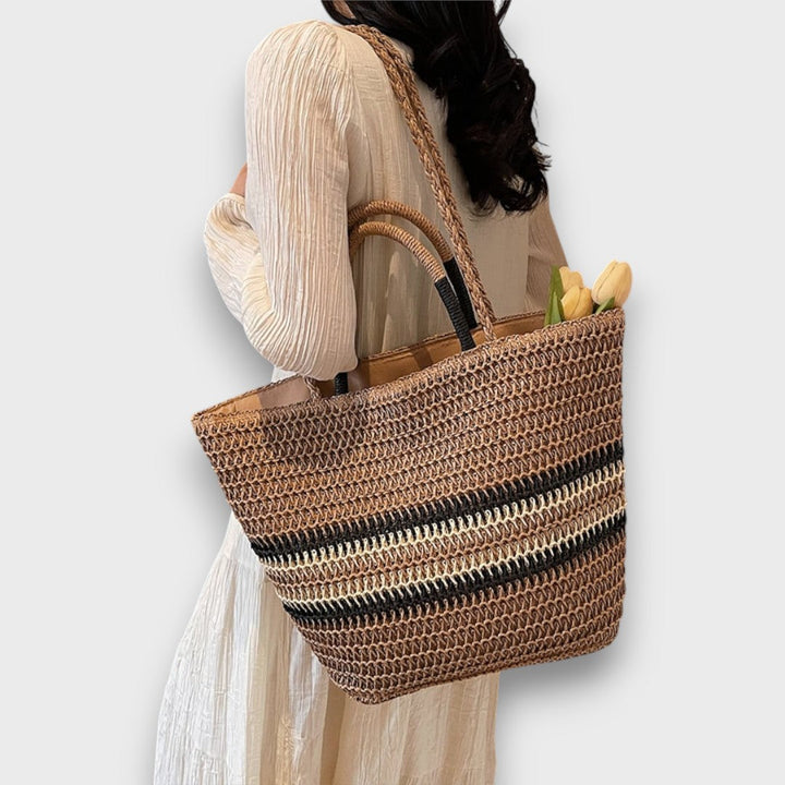 Ilvoria | Striped Straw Bag