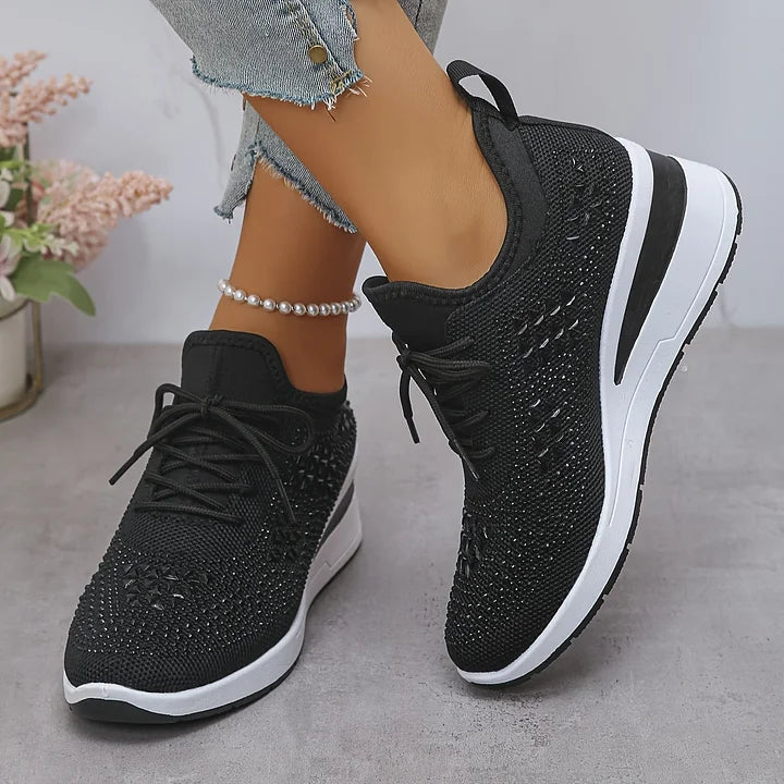 Lauryn | Women's Cushioned Lace-Up Ultra Comfortable Orthopedic Trainers