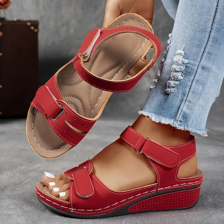 Ella | Women's Cushioned Open-Toe Orthopedic Wedge Sandals