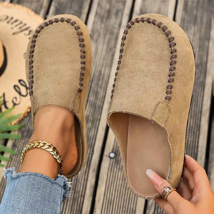 Cushioned Open-Toe Retro-Inspired Orthopedic Slippers for Women with Arch Support