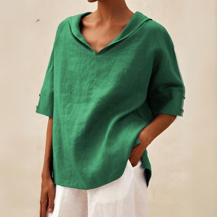 Lhinee | Women's Longline Casual Loose-Fit Blouse