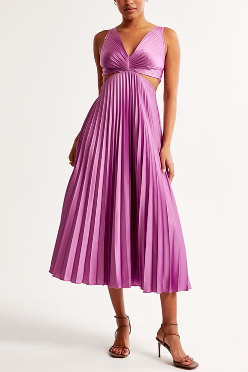 Elsa | Women's Elegant Pleated Maxi Dress
