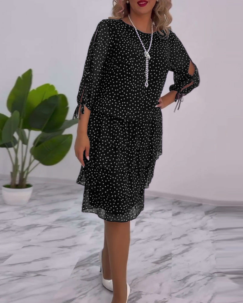 Tilly | Women's Polka Dot Layered Mini Dress
