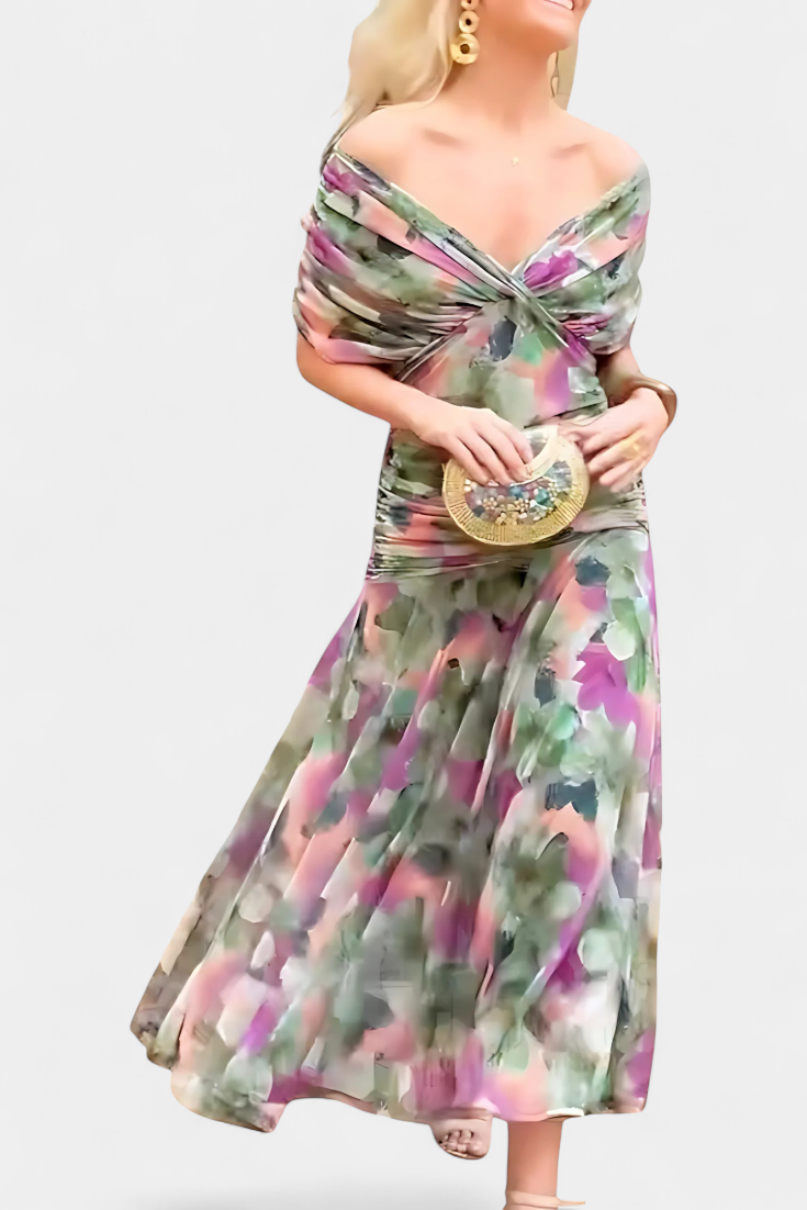 Alondra | Women's V-Neck Long Floral Maxi Dress