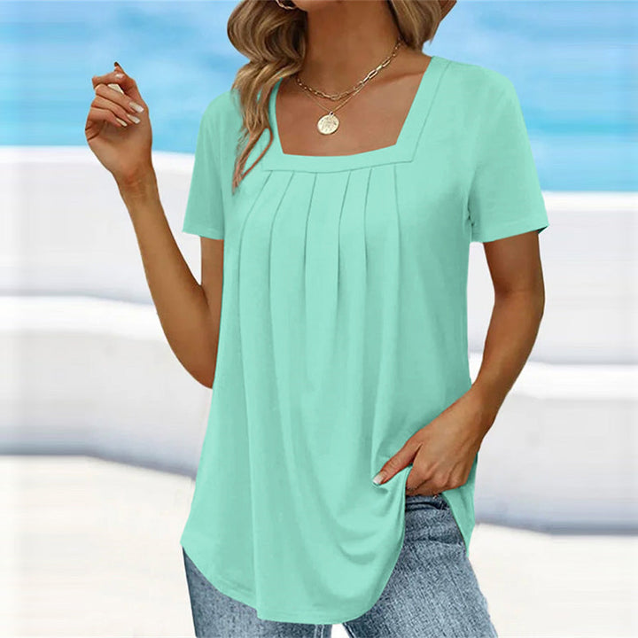 Brenda | Women's Longline Elegant Pleated Blouse