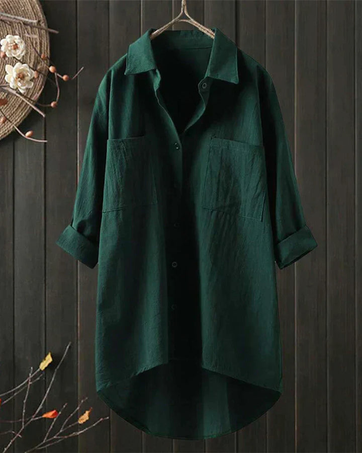 Angelina | Women's Solid Colour Long Sleeve Blouse