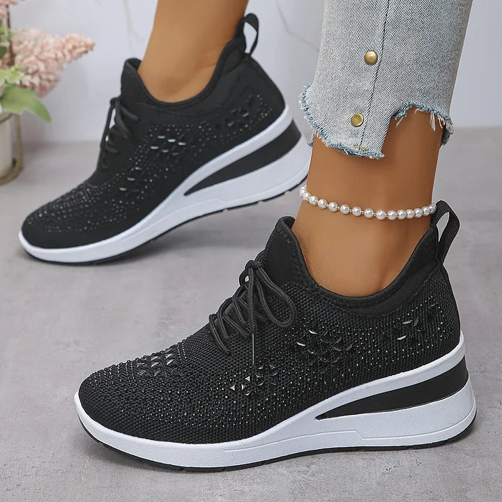 Lauryn | Women's Cushioned Lace-Up Ultra Comfortable Orthopedic Trainers