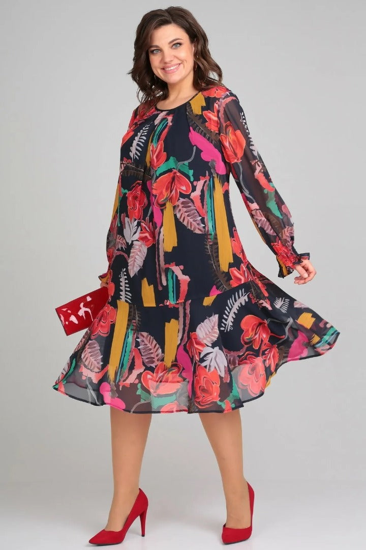 Andrea | Women's Stylish Floral Midi Dress
