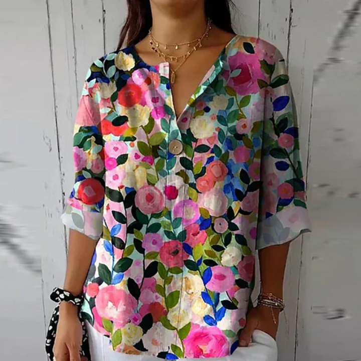 Arlene | Women's Chic Floral Print Blouse
