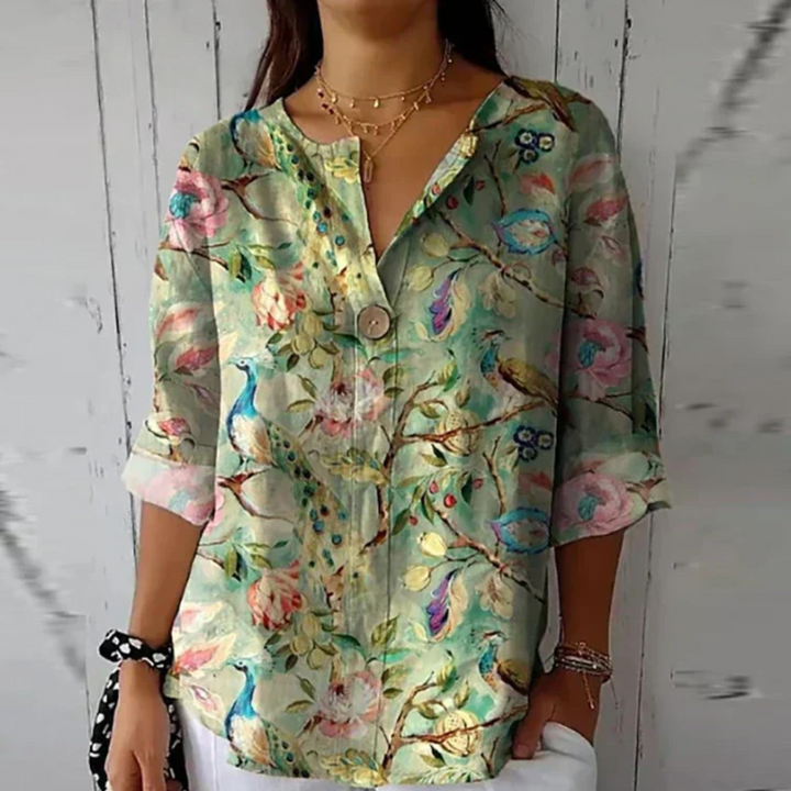 Arlene | Women's Chic Floral Print Blouse