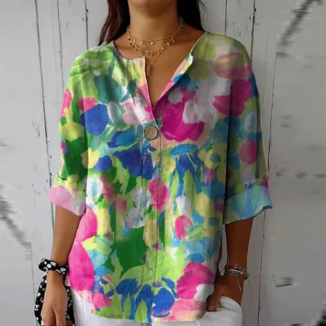 Arlene | Women's Chic Floral Print Blouse
