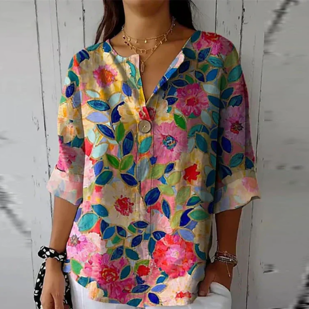 Arlene | Women's Chic Floral Print Blouse