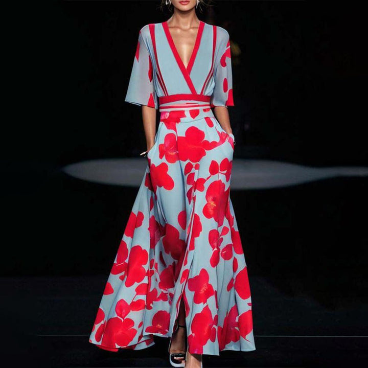 Andrina | Women's Maxi Dress with Elegant Sleeves