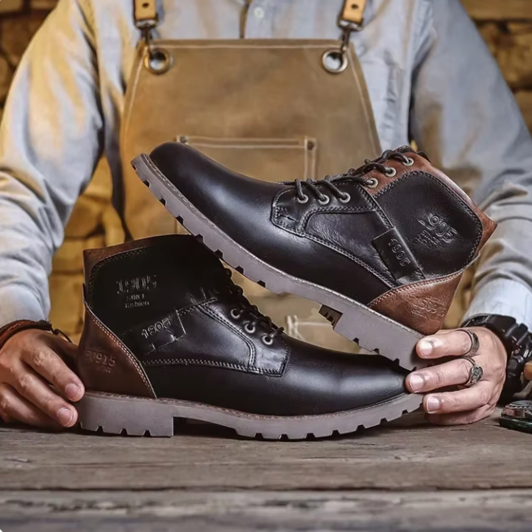 Aaron | Men's Lightweight Lace-Up Vintage Boots