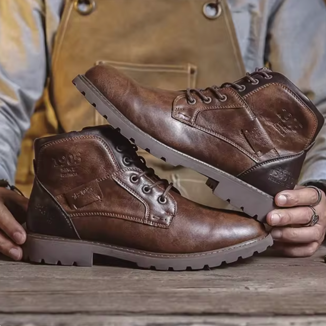 Aaron | Men's Lightweight Lace-Up Vintage Boots