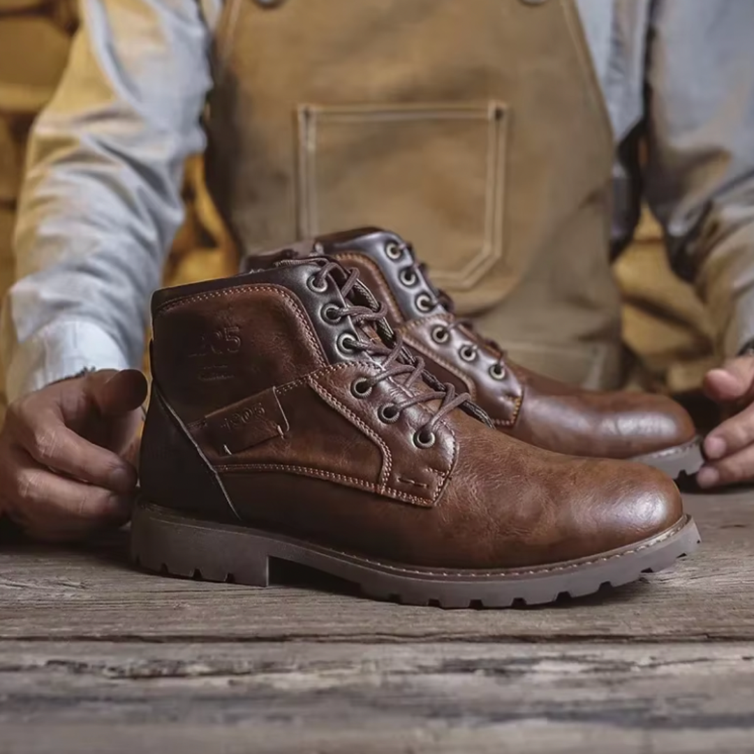 Aaron | Men's Lightweight Lace-Up Vintage Boots