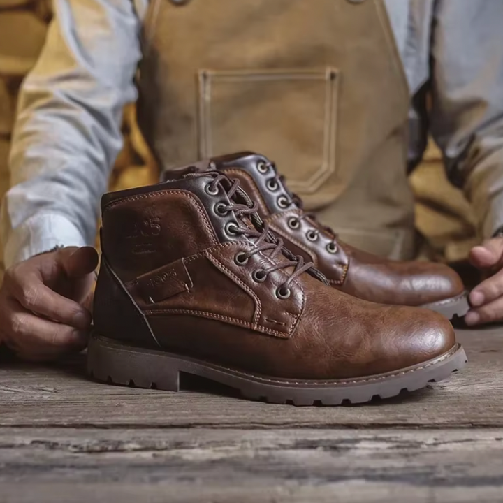 Aaron | Men's Lightweight Lace-Up Vintage Boots