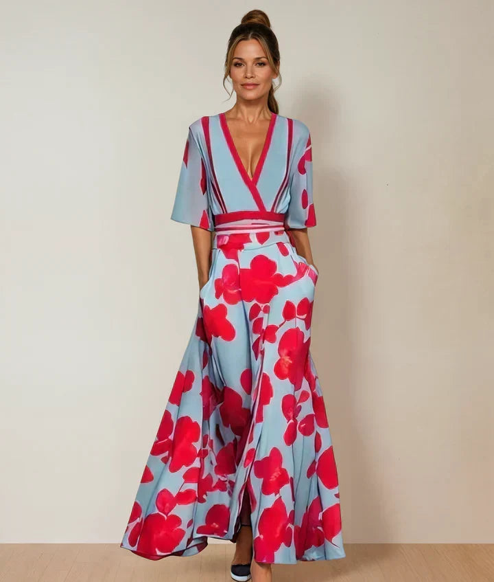 Andrina | Women's Maxi Dress with Elegant Sleeves