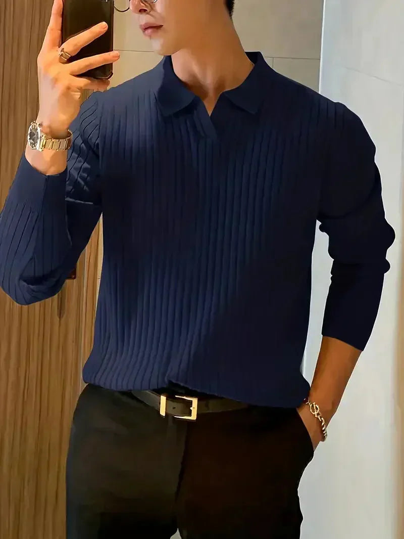 Men's Brit & Boho | Ribbed Pullover Shirt