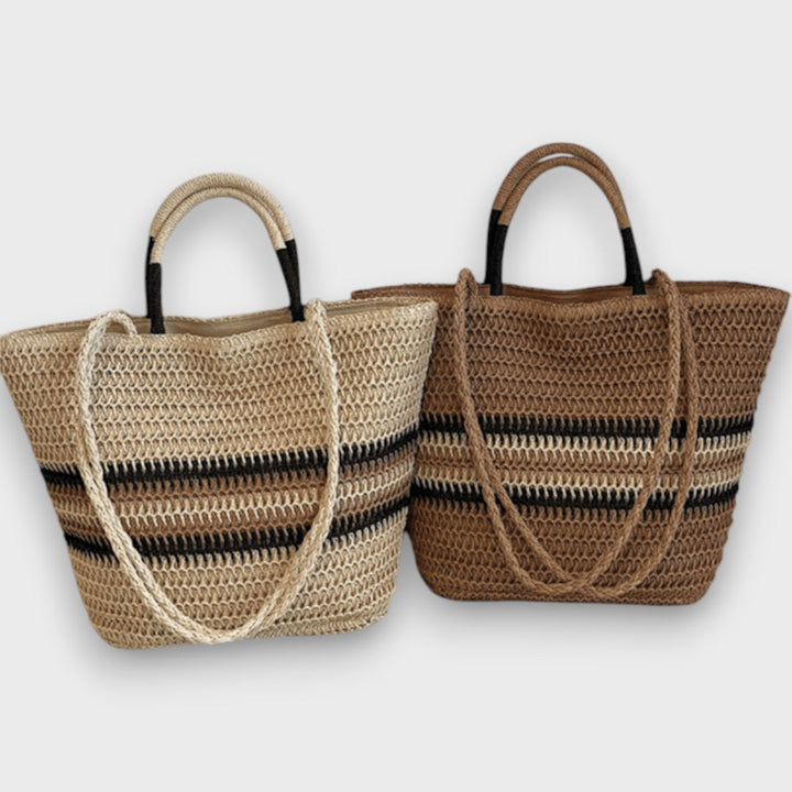 Ilvoria | Striped Straw Bag