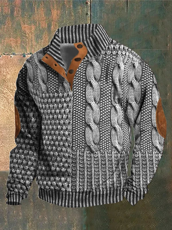 Basil | Men's Patterned Cozy Jumper