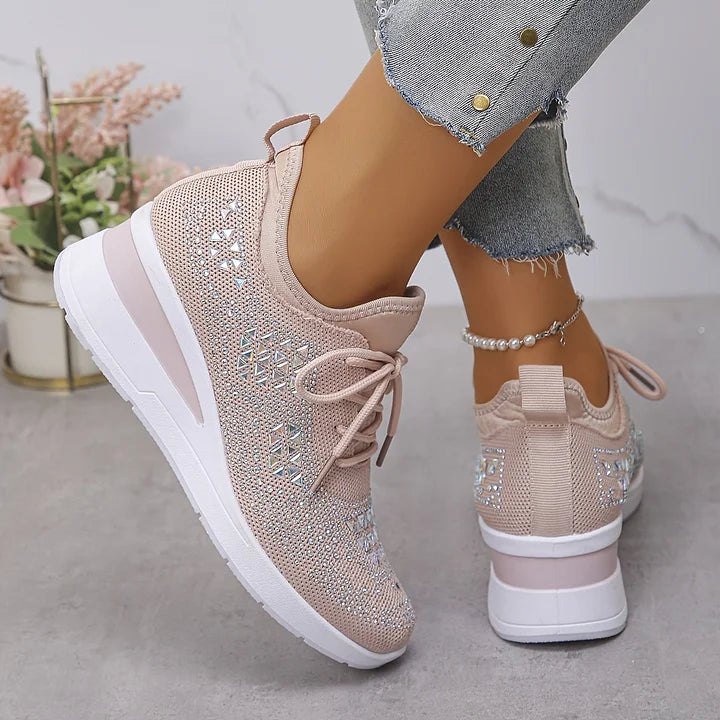 Lauryn | Women's Cushioned Lace-Up Ultra Comfortable Orthopedic Trainers