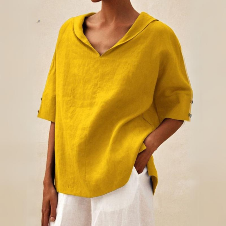 Lhinee | Women's Longline Casual Loose-Fit Blouse