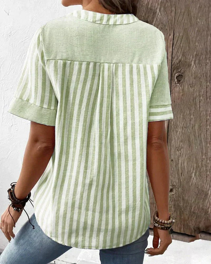 Monroe | Women's Relaxed Soft Striped Blouse