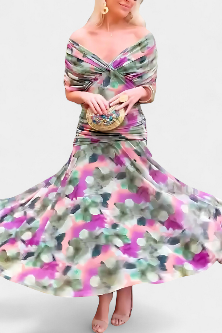 Alondra | Women's V-Neck Long Floral Maxi Dress
