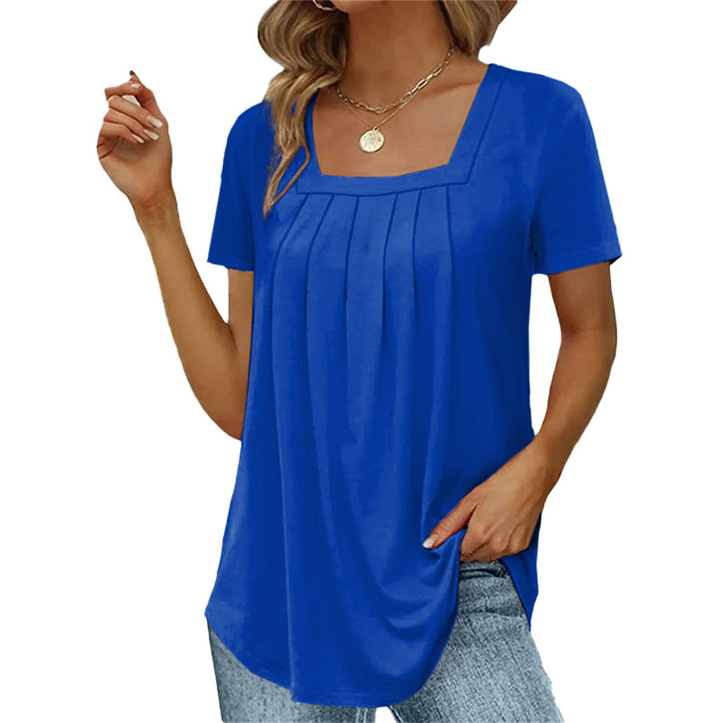 Brenda | Women's Longline Elegant Pleated Blouse