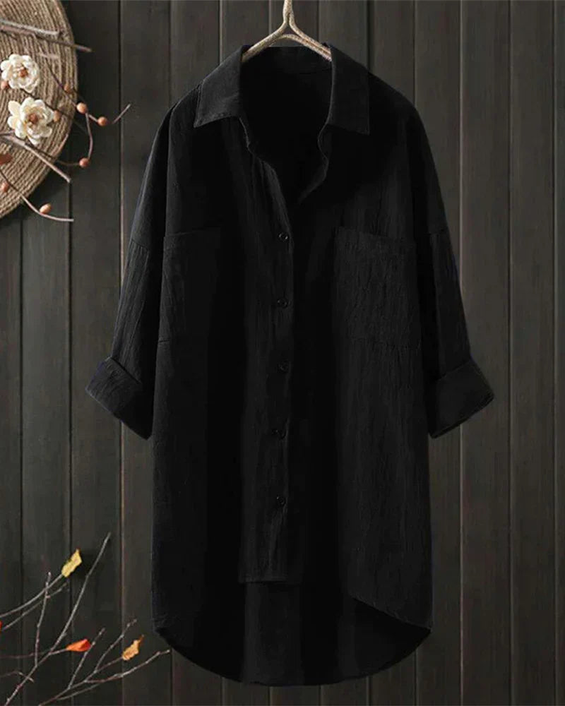 Angelina | Women's Solid Colour Long Sleeve Blouse