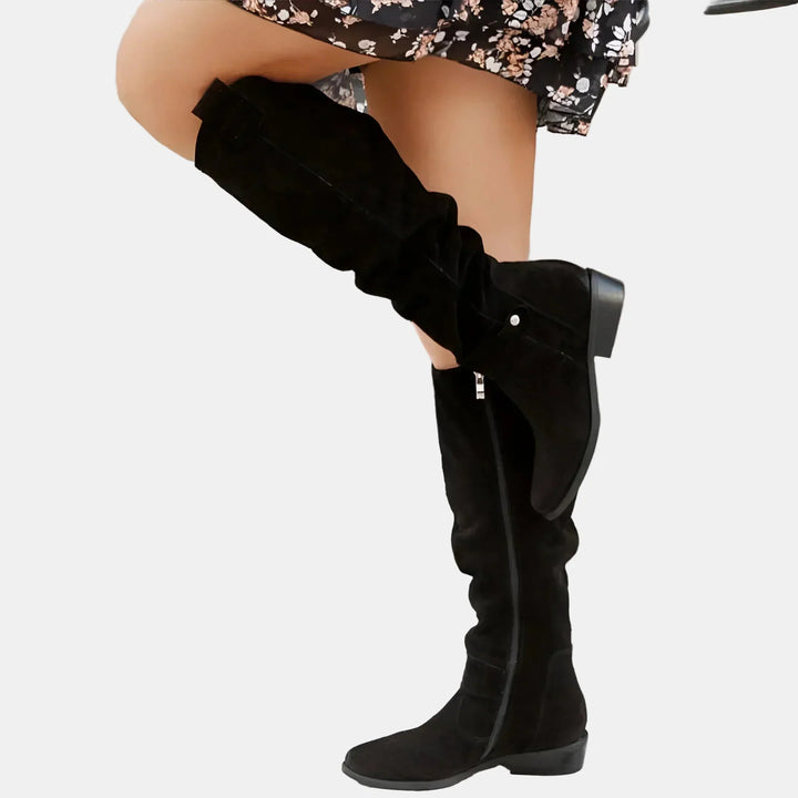 Avery | Women's Cushioned Zip Low-Heeled Boots