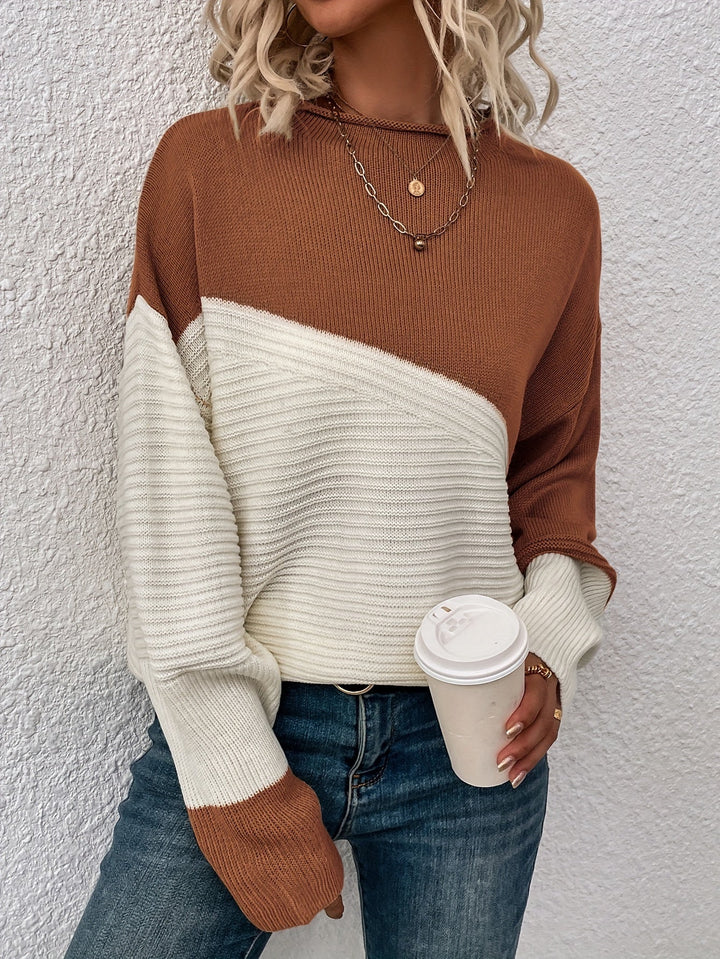 Zelda | Women's Elegant Colour Block Pullover Jumper