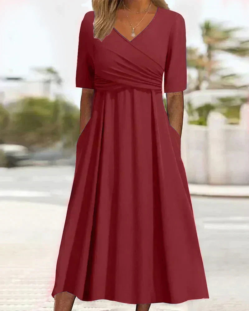 Annabelle | Women's Short Sleeve Crossover Dress