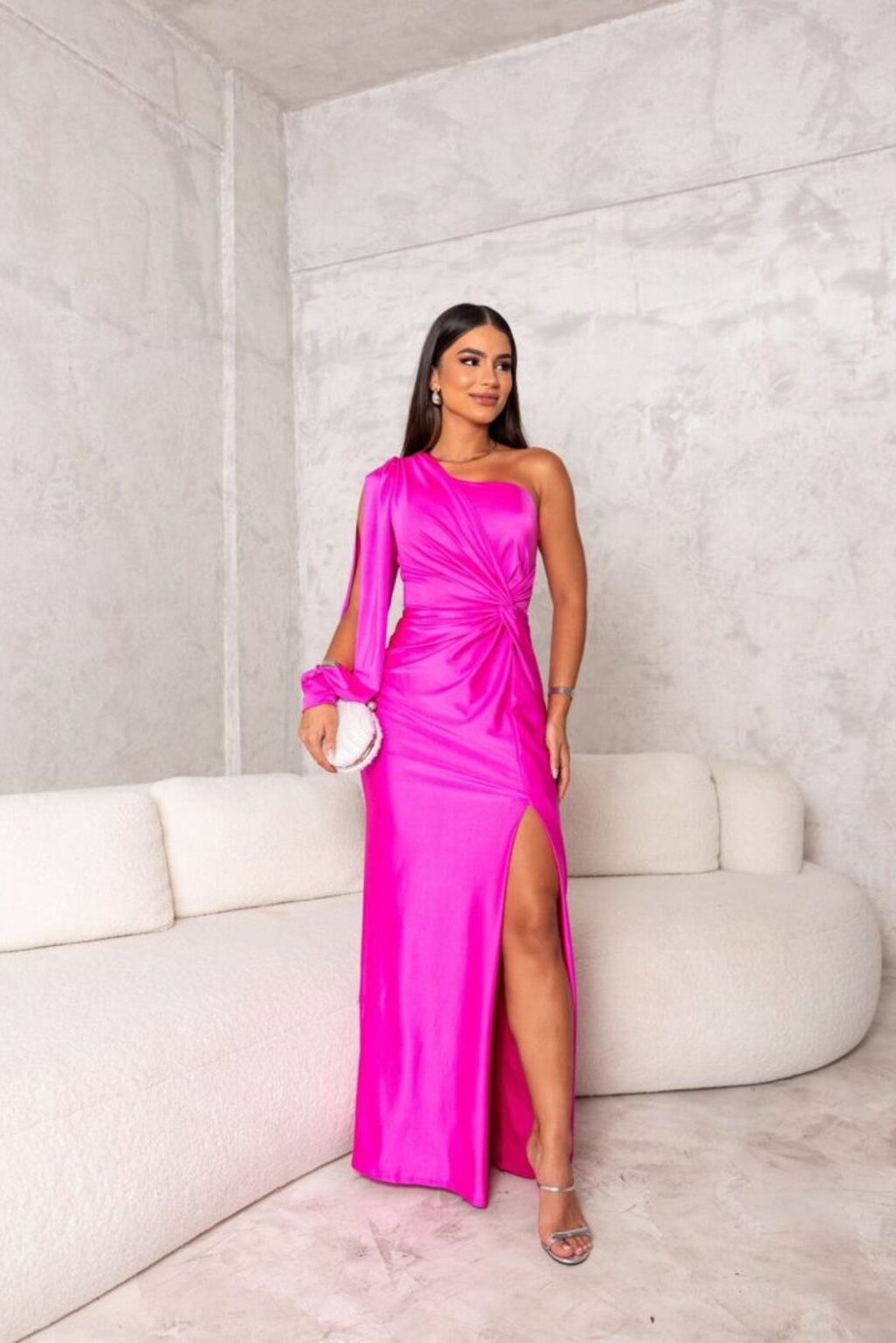 Anna | Women's Elegant Silhouette Maxi Dress with Side Slit