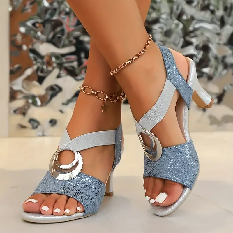 Avenelle | Women's Cushioned Open-Toe Stylish and Comfortable High Heel Sandals