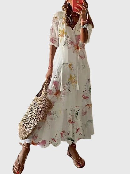 Amalia | Women's Retro Bohemian Summer Midi Dress