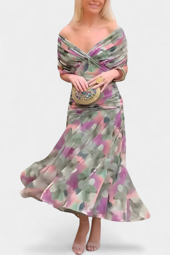 Alondra | Women's V-Neck Long Floral Maxi Dress