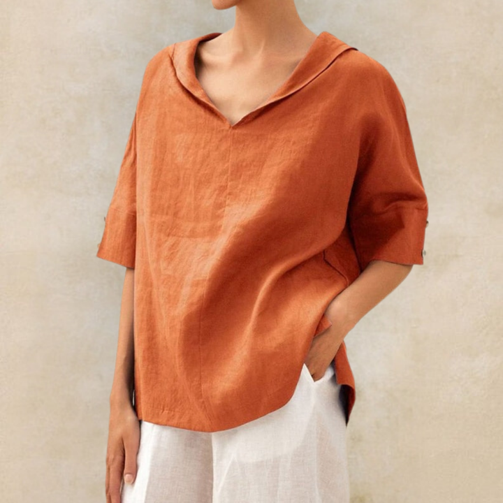 Lhinee | Women's Longline Casual Loose-Fit Blouse
