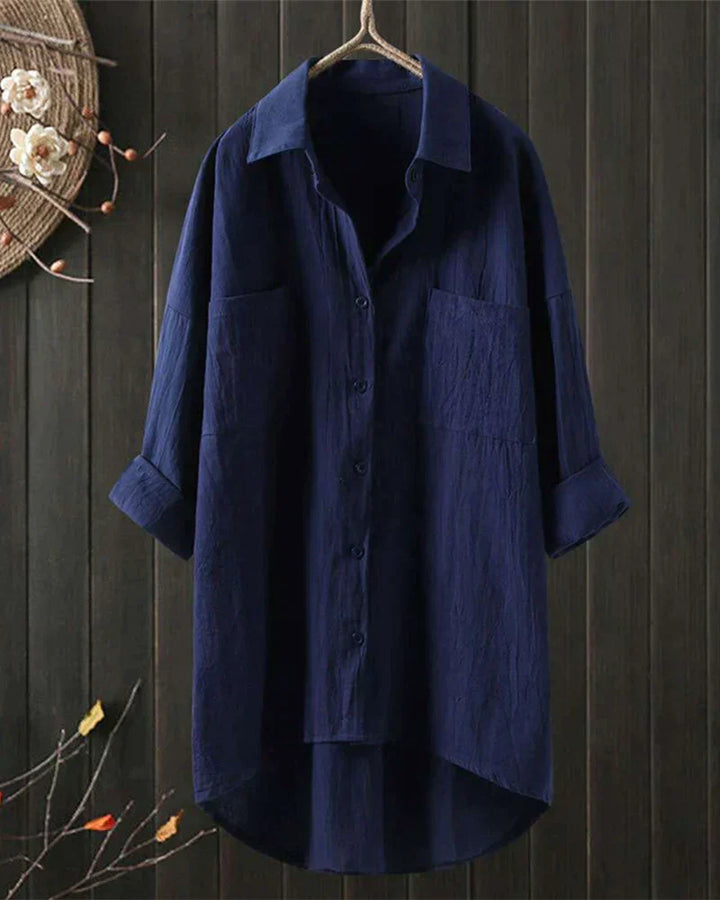 Angelina | Women's Solid Colour Long Sleeve Blouse