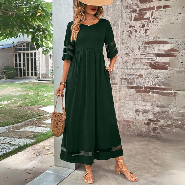 Aubrey | Women's Figure-Enhancing Midi Dress for a Sleek Silhouette