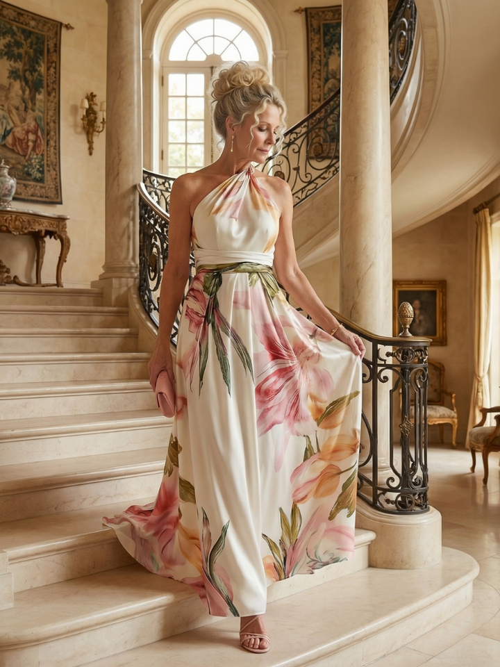 Amiel | Women's Light Floral Maxi Dress