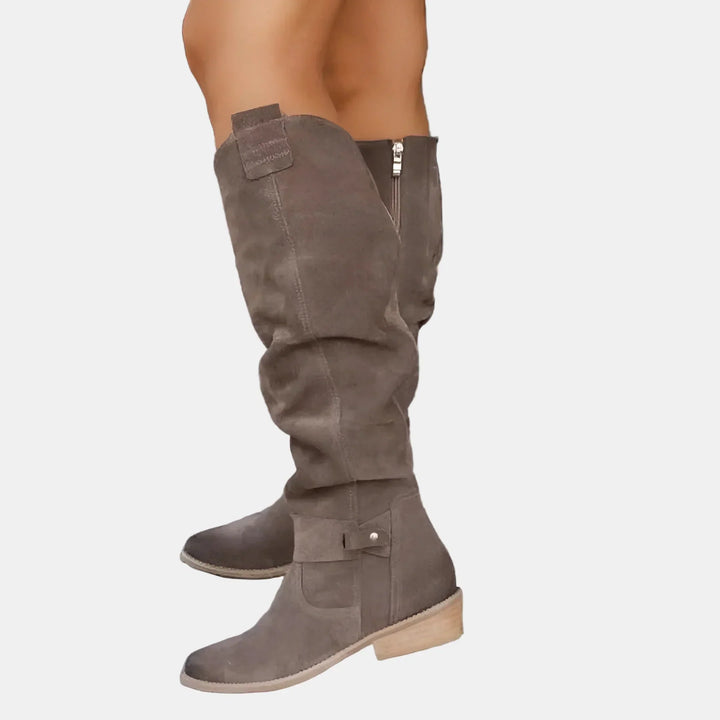 Avery | Women's Cushioned Zip Low-Heeled Boots