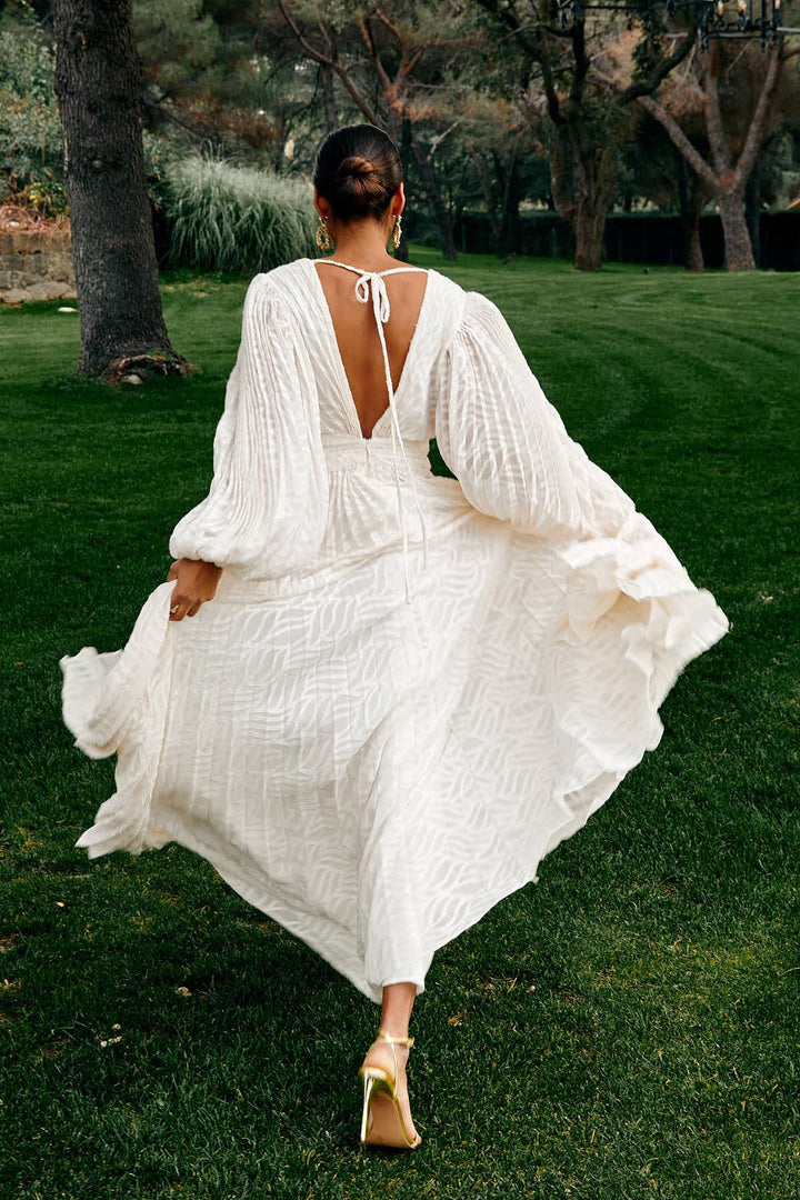 Florie | Women's Elegant Long V-Neck Maxi Dress